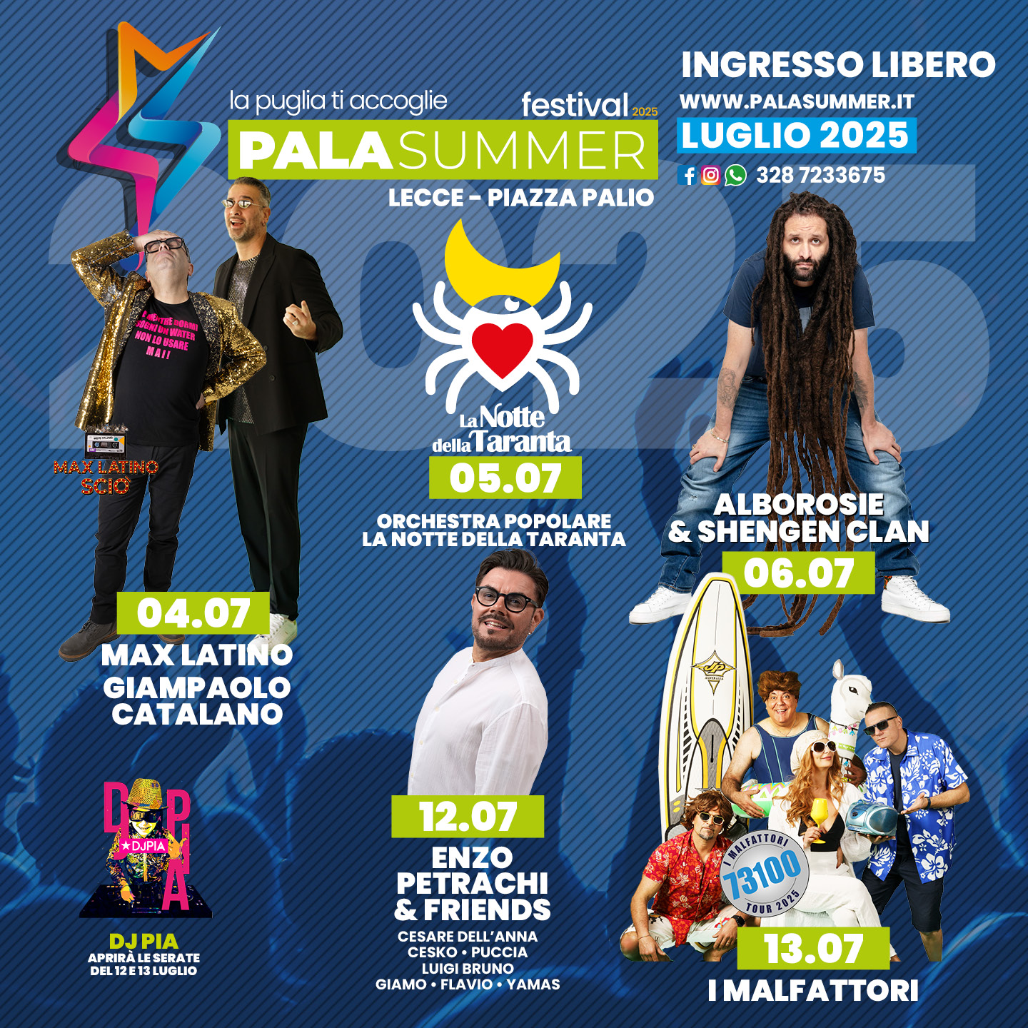 Copertina degli eventi dell'estate 2025 al Palasummer