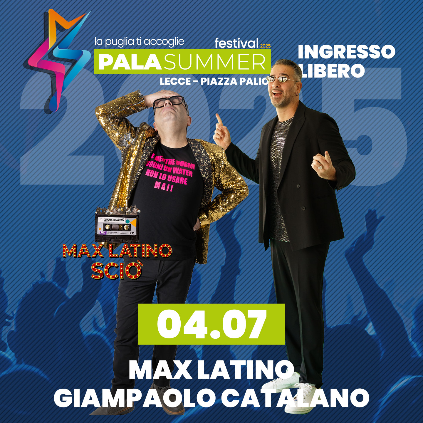 Copertina evento Palasummer Max Latino e Giampaolo Catalano